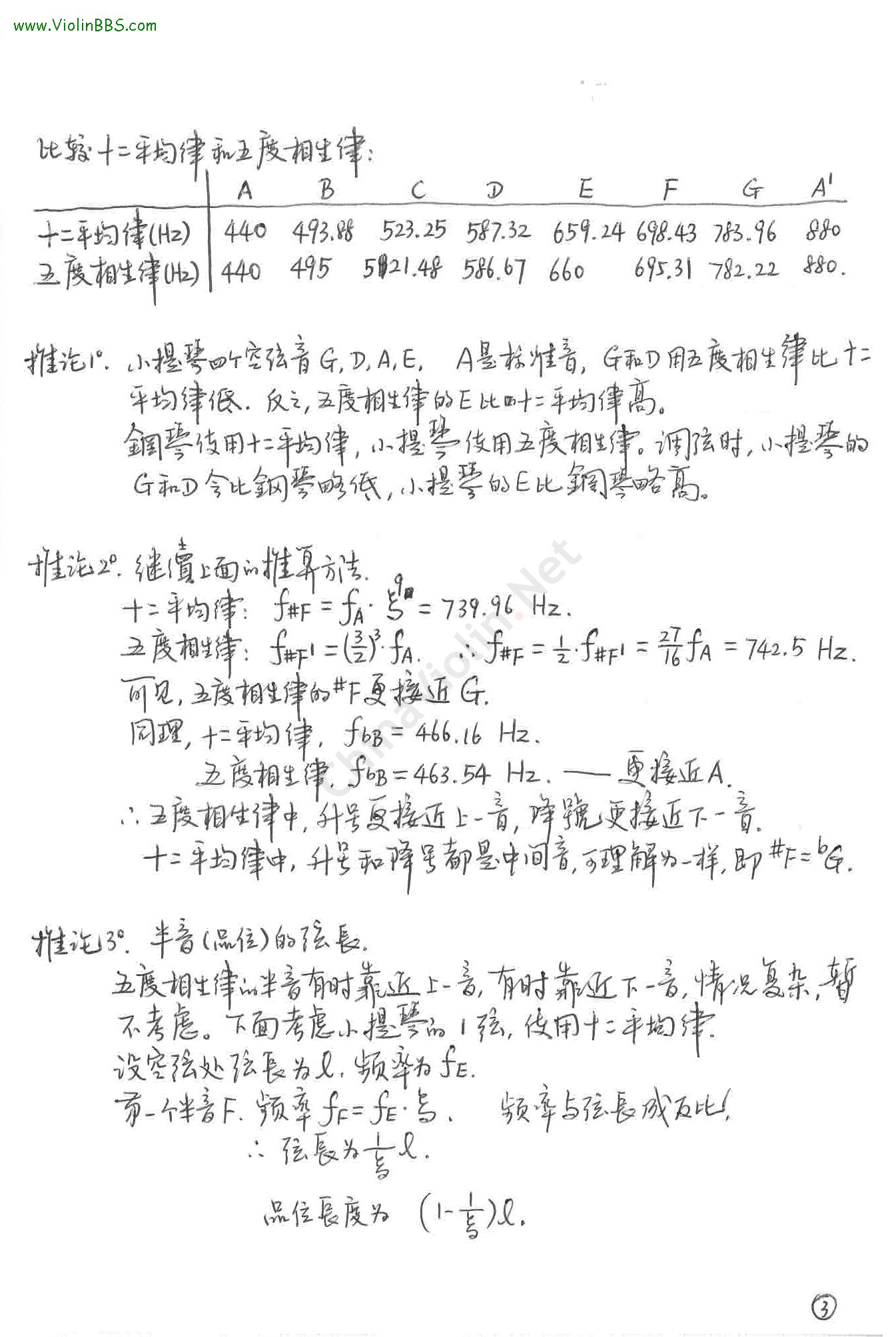 关于十二平均律和五度相生律