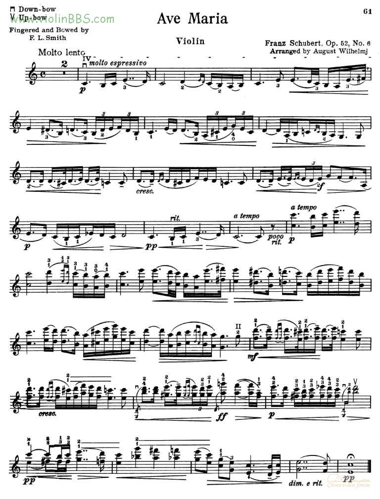舒伯特《圣母颂》schubert《ave maria》op.52,no6