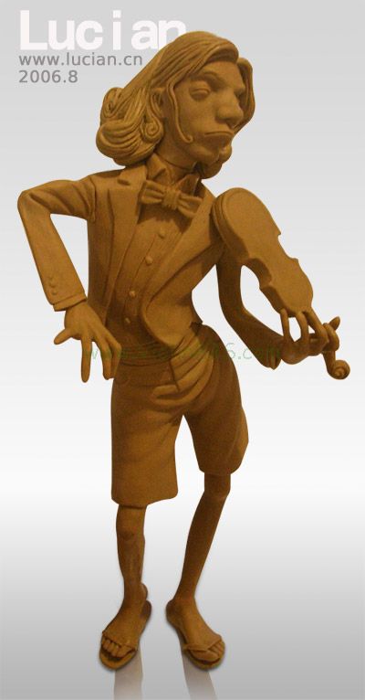 给自己捏的小雕塑：陶醉violin