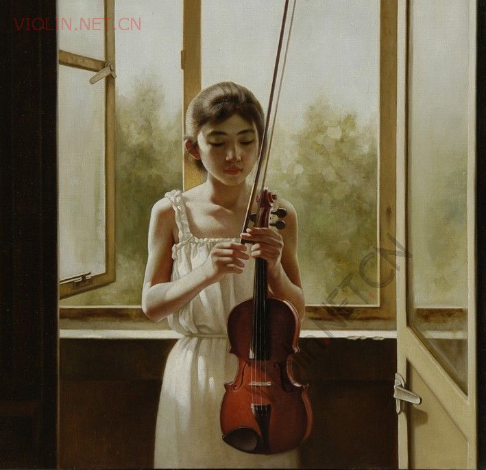 几幅同名《拉提琴的女孩》的油画