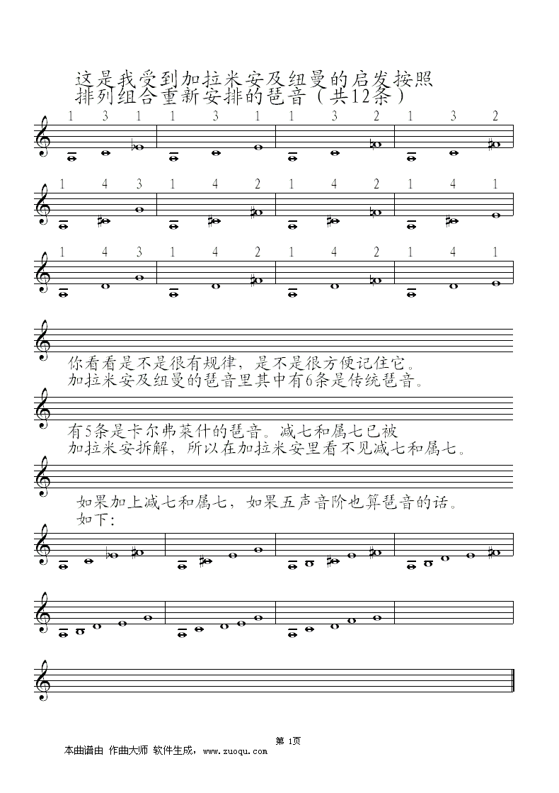 关于琶音的种类