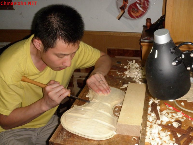 【刘兆军提琴工作室】广西北海邓先生订制欧料小提琴制作过程 ... ...