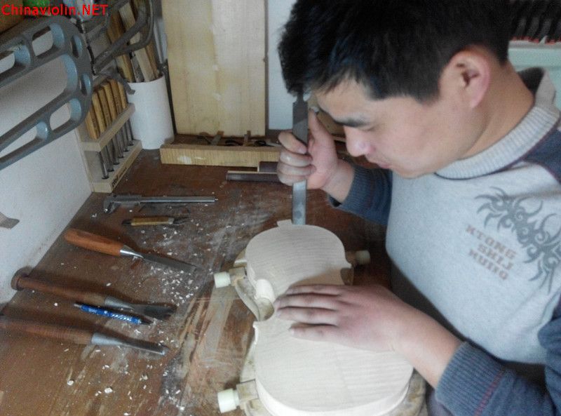 【北京爱琴海提琴工作室】顶级欧料拼板斯式1716 Messiah”高档弥赛亚”制作过程 ...