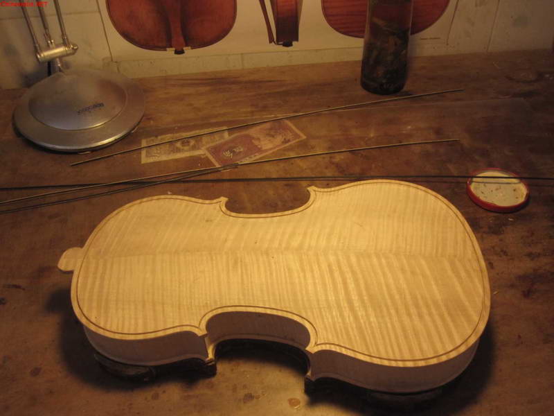 【荣华提琴作坊】新疆陈琴友122号定制小提琴制作过程