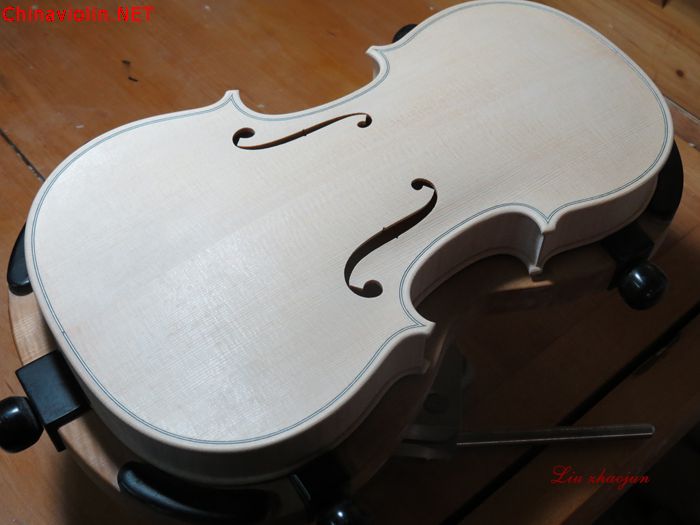 【刘兆军提琴工作室】上海沙先生定制AAAA欧料小提琴制作过程 ... ...
