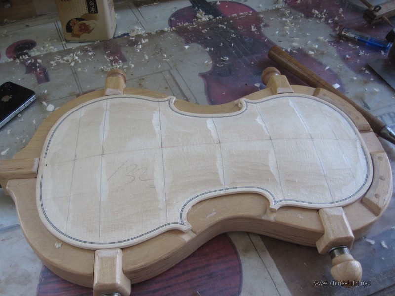 【荣华提琴作坊】定制4/4 132号小提琴制作过程