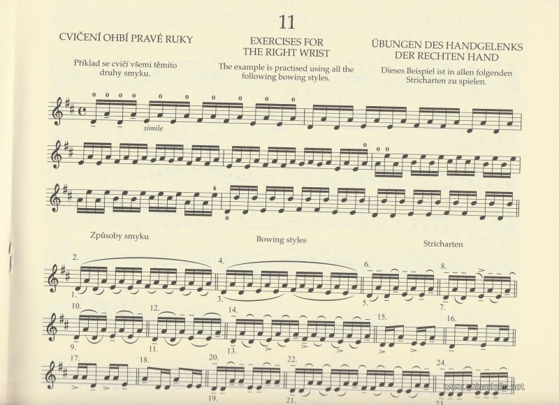 小提琴教学：右手换弦练习