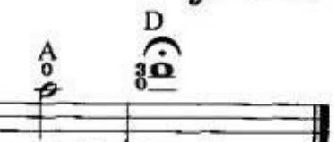 这个标注的清，是D弦上的D