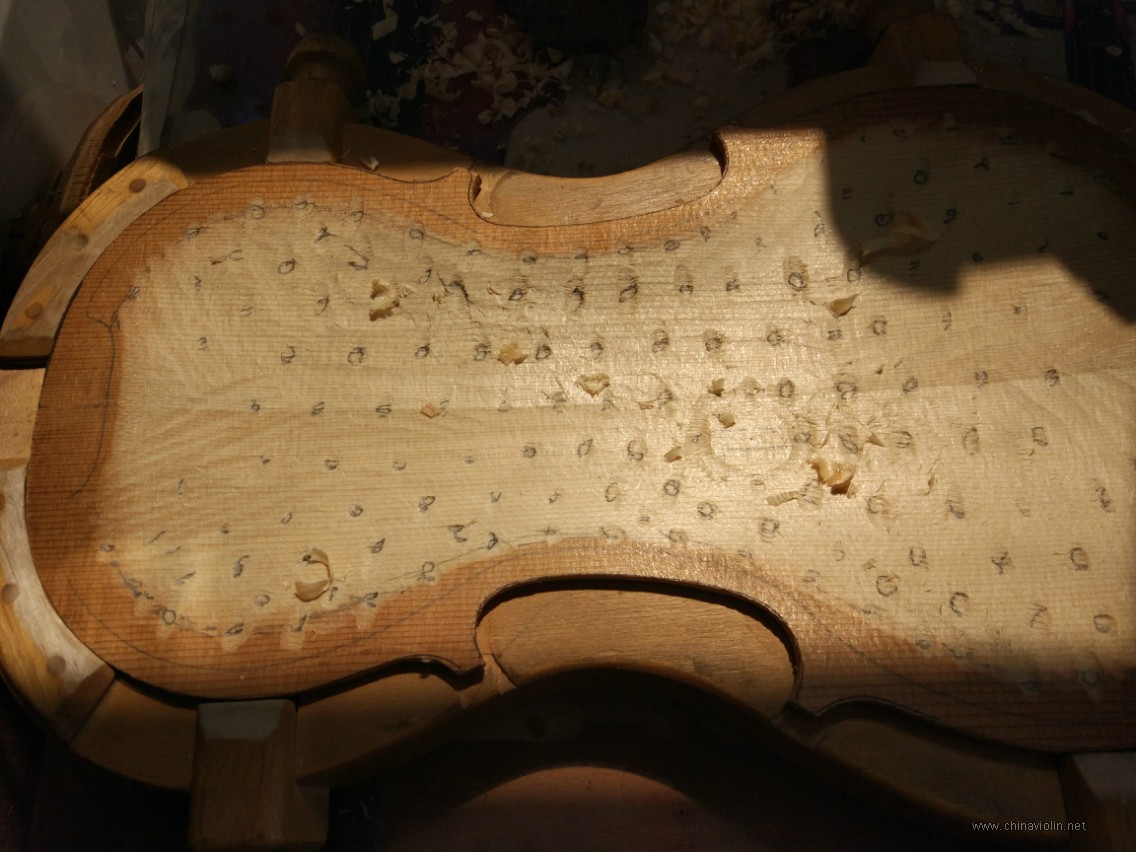 【荣华提琴作坊】177号定制琴制作过程
