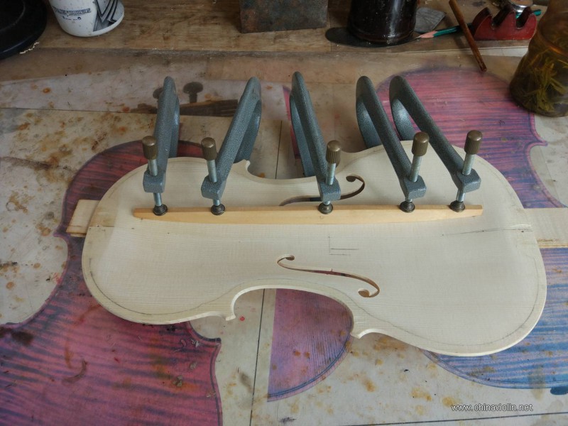 【荣华提琴作坊】206号仿瓜式1743“Cannon”大炮制作过程