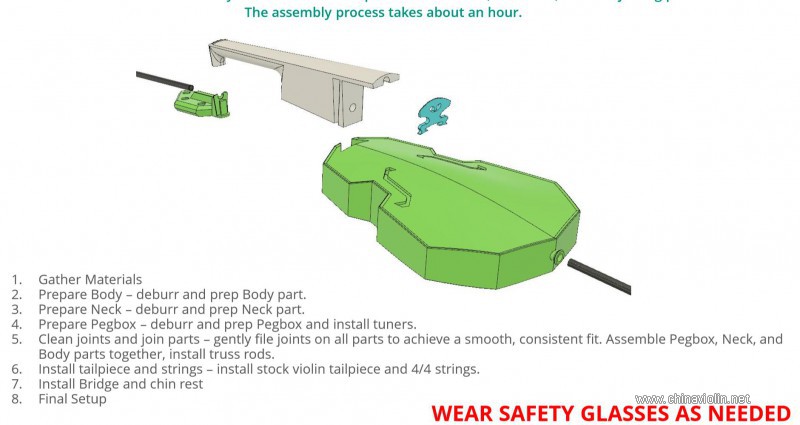 David Perry开源3D打印声学小提琴