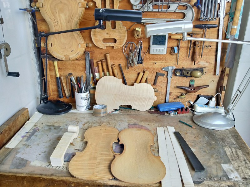 【荣华提琴作坊】223号苏州叶先生订制小提琴制作过程