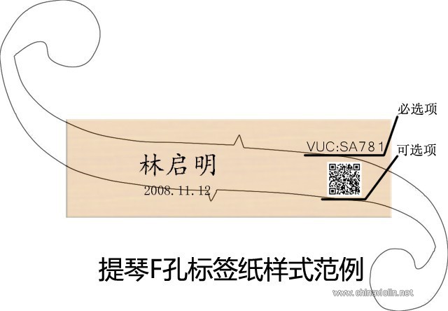 如何要求制琴师订制一把含有VUC编码的提琴？