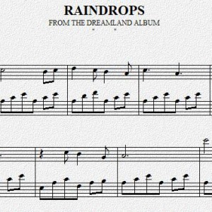 写了一个曲子,raindrops雨滴