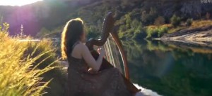 竖琴演奏静谧山野